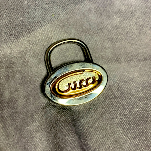 Gucci Gold Silver Keychain Bag Charm - Picture 1 of 4